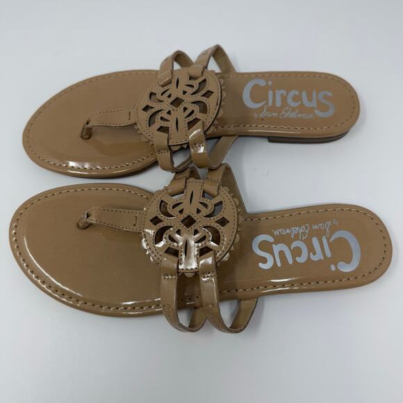 Circus Sam Edelman Sandals Women's 9.5M Nude/Tan Medallion Canyon Flats EUC - Picture 2 of 11